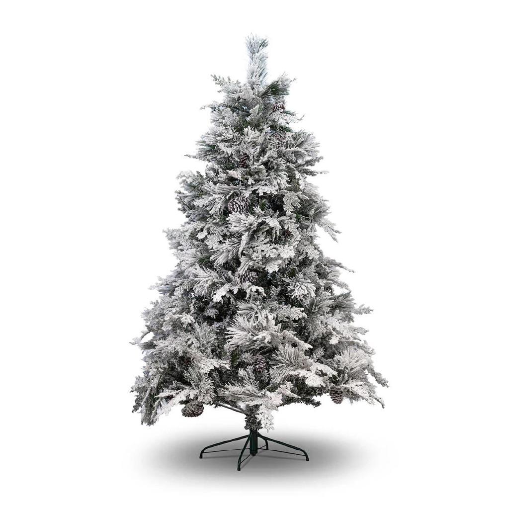 Albero di natale innevato con Pigne "Crans Montana" 210CM in PE Effetto Real Touch + PP Effetto Aghi di Pino Albero di natale innevato con Pigne "Crans Montana" 210CM in PE Effetto Real Touch + PP Effetto Aghi di Pino