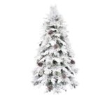 CRANS MONTANA - Albero innevato in PE Effetto Real Touch+PP 210cm