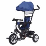 TRICICLO FERRO TIMONABILE C/SEDUTA PROTETTIVA E PARASOLE
