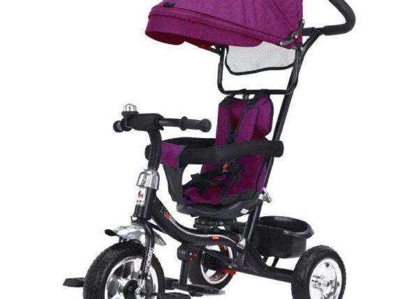 TRICICLO FERRO TIMONABILE C/SEDUTA PROTETTIVA E PARASOLE