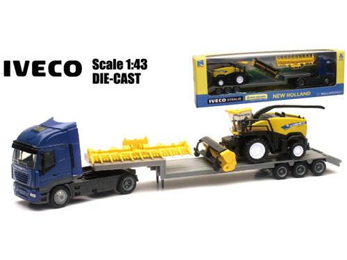 IVECO STRALIS WITH NEWHOLLAND HARVESTER FR850+HOLLAND TL SCALA 1:43 ART.16143