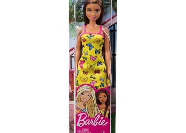 BARBIE TRENDY ABITO GIALLO CON FARFALLE ART.DTF41
