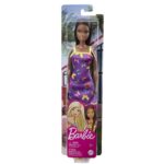BARBIE TRENDY MULATTA VESTITO CON FARFALLA VIOLA ART.DTF41