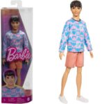 KEN FASHIONISTAS CASTANO CON MAGLIA MANICA LUNGA E PANTALONCINI ROSA DWK44-HRH24 CANVASS