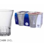 S/4 BICCHIERI VETRO TRASP. AMALFI 21CL ART.994001C