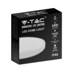 V-TAC PLAFONIERA 24W LED DOME LIGHT 3000K ROUND,WHITE FRAME IP44 ART.VT-8624