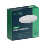 V-TAC PLAFONIERA 18W LED DOME LIGHT 3000K ROUND,WHITE FRAME IP44 ART.VT-8618