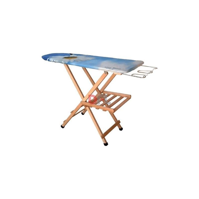 ASSE DA STIRO MASELLO LEGNO NATURALE 124X37 CON POGGIAFERRO A 3 REGOLAZIONI ASSE DA STIRO MASELLO LEGNO NATURALE 124X37 CON POGGIAFERRO A 3 REGOLAZIONI