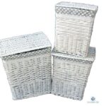 P/BIANCHERIA RETT. IN VIMINI BIANCO PICCOLO ART.21589