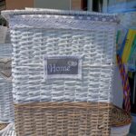 P/BIANCHERIA RETT. IN VIMINI BICOLORE MEDIO ART.21527