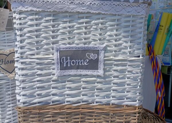 P/BIANCHERIA RETT. IN VIMINI BICOLORE MEDIO ART.21527