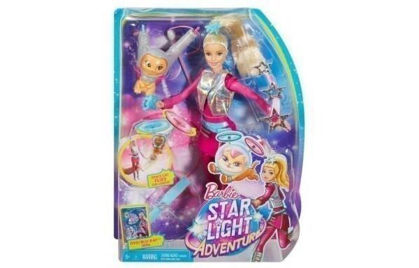 BARBIE STARLIGHT ADVENTURE ROSA C/GATTO