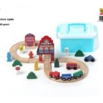 TRENO PISTA LEGNO 36 PZ IN SECCHIELLO ODG037