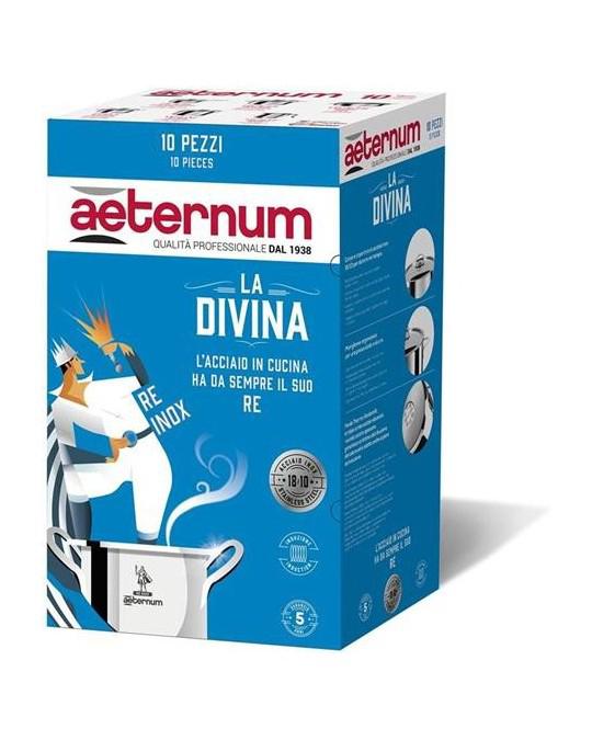 BATTERIA PENTOLE LA DIVINA 10PZ INOX BATTERIA PENTOLE LA DIVINA 10PZ INOX