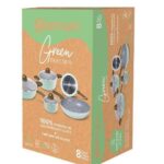 BATTERIA PENTOLE GREEN 8 PEZZI INDUZIONE