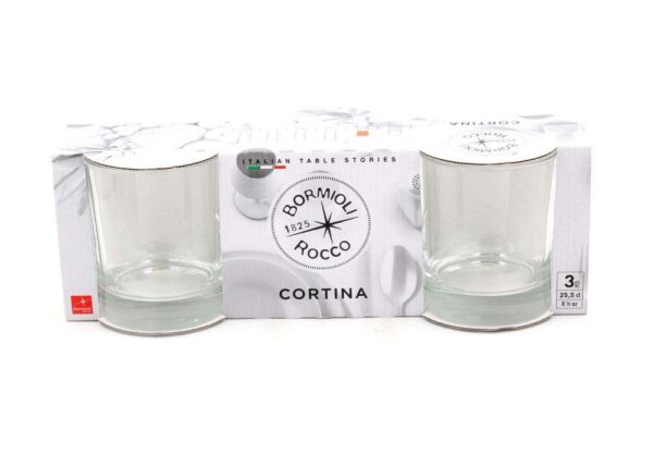 CONF. 3PZ BICCHIERE CORTINA ACQUA 25CL B ORMIOLI ROC.