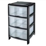 CASSETTIERA BAMBÃ™ 3 CASSETTI ALTI NERA