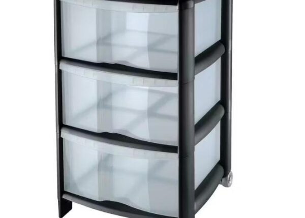 CASSETTIERA BAMBÃ™ 3 CASSETTI ALTI NERA