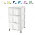 CASSETTIERA BAMBÃ™ 3 CASSETTI ALTI TRASP./GRAFFITE