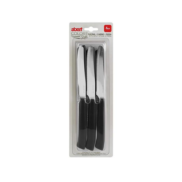 COLTELLI SET/6 NERO ART.AVARI23115 COLTELLI SET/6 NERO ART.AVARI23115