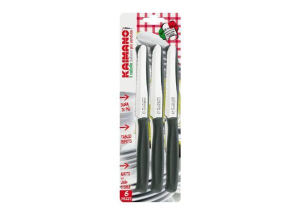 KAIMANO COLTELLI X 6 NERO