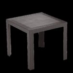 TAVOLO PLASTICA $ SATURNO RATTAN 80X80 MARRONE