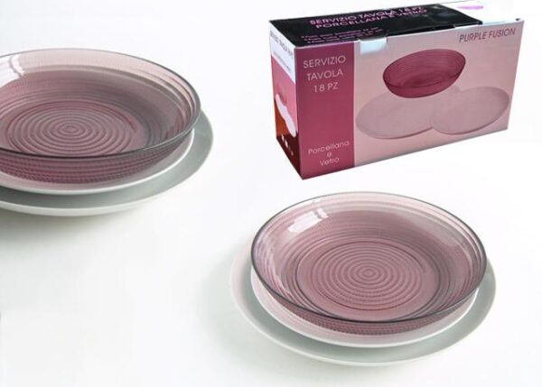 SERVIZIO PIATTI 18 PZ PURPLE FUSION ART.1797