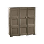 ARMADIO 3 ANTE 3 MODULI, ANTE LISCE WENGE