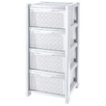 CASSETTIERA ARIANNA 4 CASSETTI BIANCO