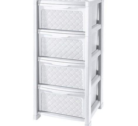 CASSETTIERA ARIANNA 4 CASSETTI BIANCO