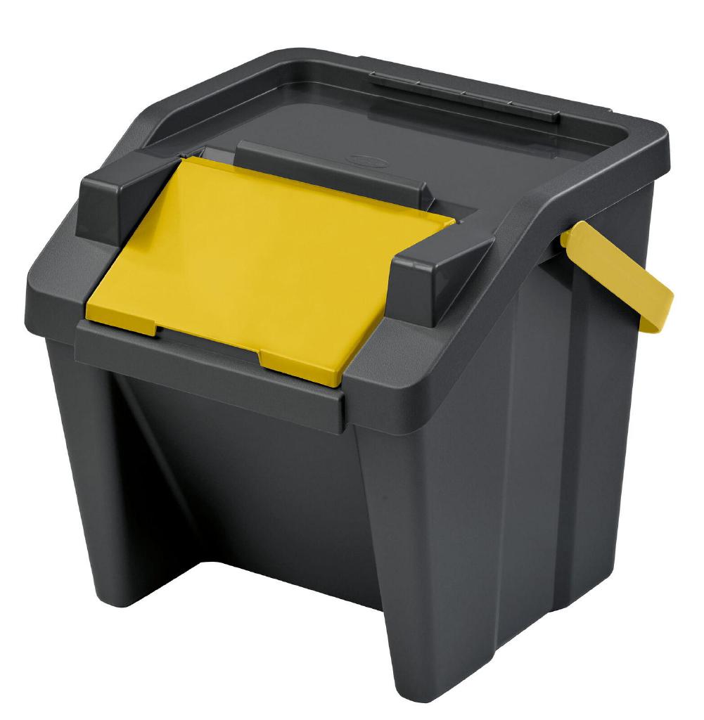 PATTUMIERA MODA 30L CON MANICO GIALLO PATTUMIERA MODA 30L CON MANICO GIALLO