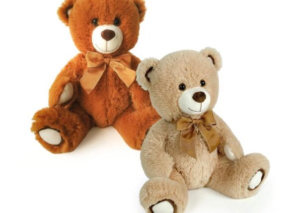 ORSO SEDUTO 40CM C/FIOCCO 2 COL.ASS. 23960