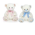 ORSO PANNA H35CM 2ASS FIOCCO ROSA E AZZ ART.25488