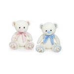 ORSO PANNA H25CM 2ASS FIOCCO ROSA E AZZ ART.25489