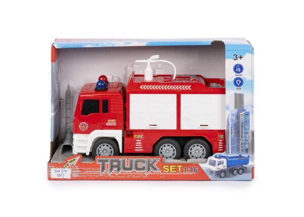 CAMION POMPIERE LANCIA 1:16 LUCI SUONI OBOX L32X21 ART.37519