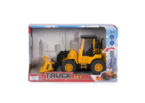 TRATTORE C/BENNA 1:16 FRIZ LUCI SUONI OBOX L32XH19 ART.37522