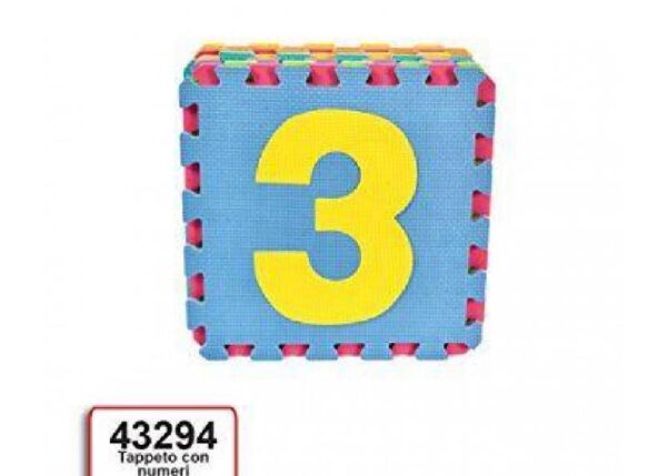 TAPPETO NUMERI 10PZ 29X29CM 0,8CM ART.43294