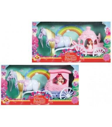 CARROZZA C/CAVALLO E BAMBOLINA 2 ASS WBOX 20X37 ART.44002