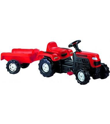 TRATTORE A PEDALI C/RIMORCHIO ROSSO 40786