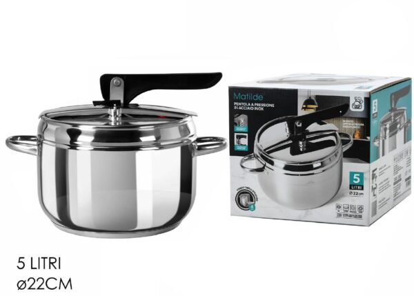 PENTOLA A PRESSIONE Ã˜22CM 5LT ART.610200
