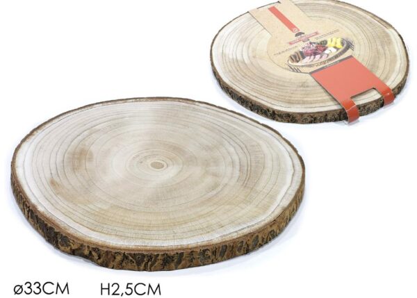 TAGLIERE TONDO LEGNO Ã˜33CM ART.635762