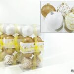 SET 8 PALLE 80MM ORO GLITT. 3ASS