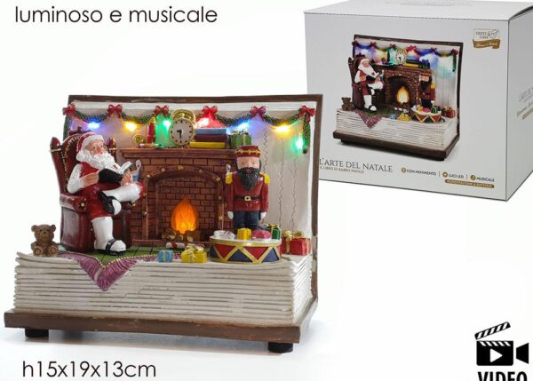 AMBIENTAZ. CAMINETTO B/O LU/MOV/MUS. ART.460205