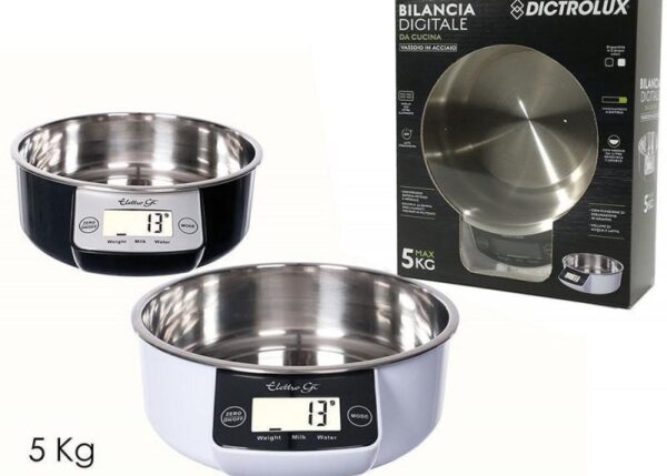BILANCIA DA CUCINA ELETT. 5KG 2 ASS.