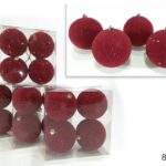 SET 4 PALLE 80MM VELLUTO ROSSO 4ASS