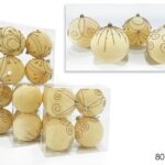 SET 4 PALLE 80MM VELLUTO ORO 4ASS