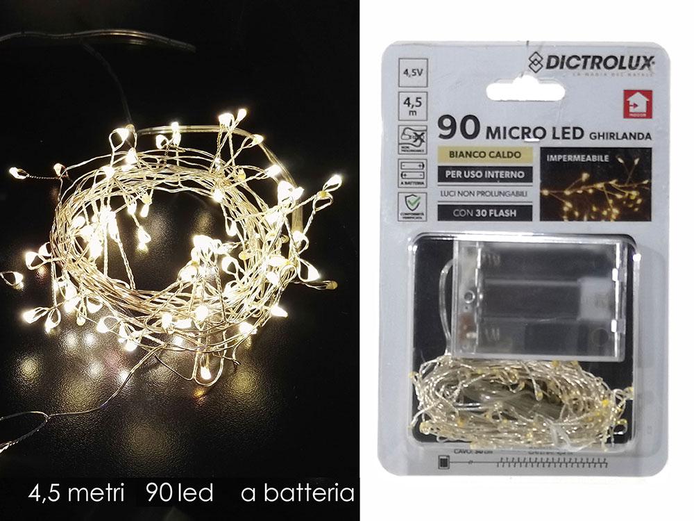 LUCI 90 LED GHIRLANDA 4.5MT E 30FL B.CALDO ART.405826 LUCI 90 LED GHIRLANDA 4.5MT E 30FL B.CALDO ART.405826