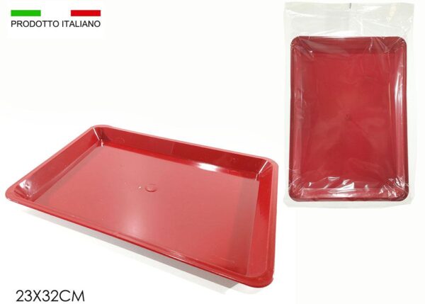 VASSOIO RETTANGOLARE ROSSO 23X32CM ART.980004