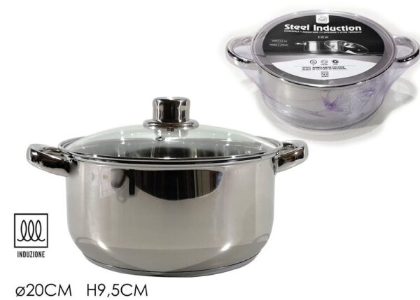 CASSERUOLA "STEEL INDUCTION" 20CM C/COP. ART.727012