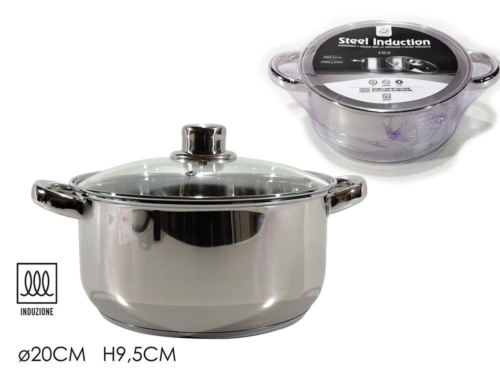 CASSERUOLA "STEEL INDUCTION" 20CM C/COP. ART.727012 CASSERUOLA "STEEL INDUCTION" 20CM C/COP. ART.727012